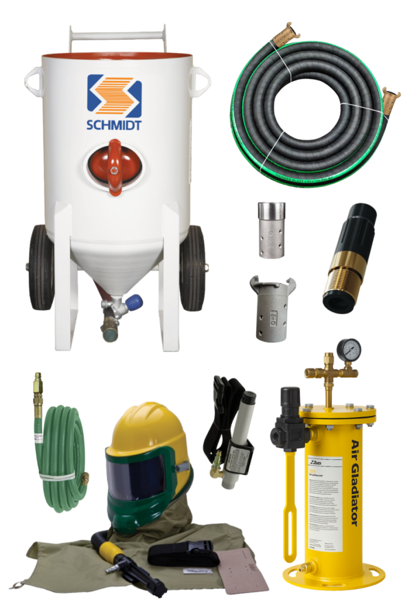 Kit Granallado / Sandblasting con Tolva Axxiom Schmidt de 6,5 Cuft - Image 2