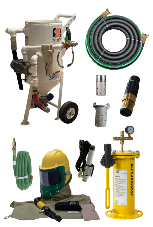 Kit Granallado / Sandblasting con Tolva Axxiom Schmidt de 1,5 Cuft - Image 2