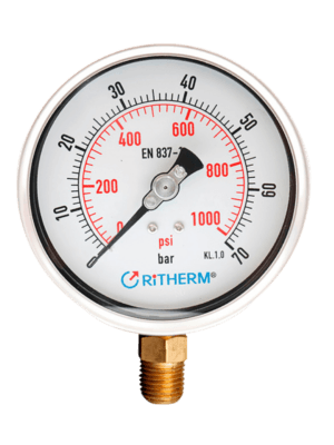 Manómetro Análogo RITHERM – 0-1000 PSI
